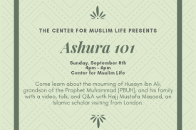 Ashura 101, 4pm-6pm Ashura 101, 4pm-6pm